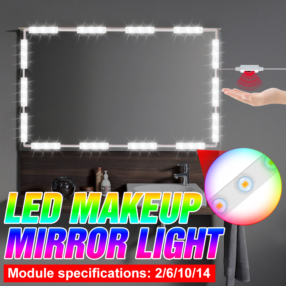Beauty Makeup Desk - Makeup Mirror Light Vanity Hand Sweep