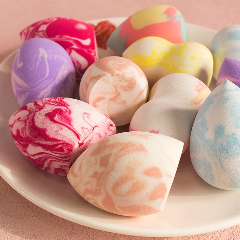 Beauty Blender In Makeup - Ultra Soft Bouncy Marble Pattern Makeup