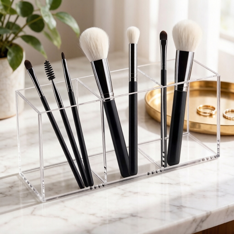 Beauty Makeup Desk - Transparent Acrylic Lipstick Makeup Storage Box,