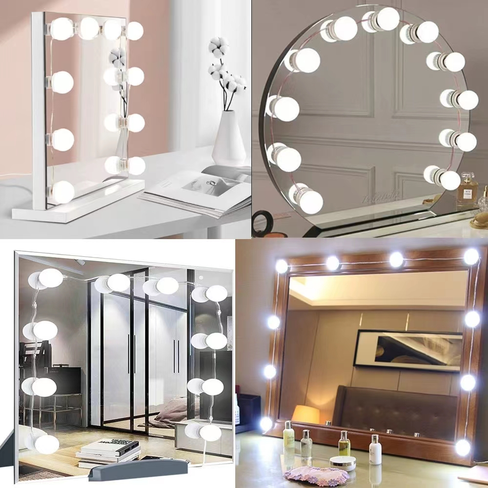 Beauty Makeup Desk - LED Light Paste Mirror Makeup Light