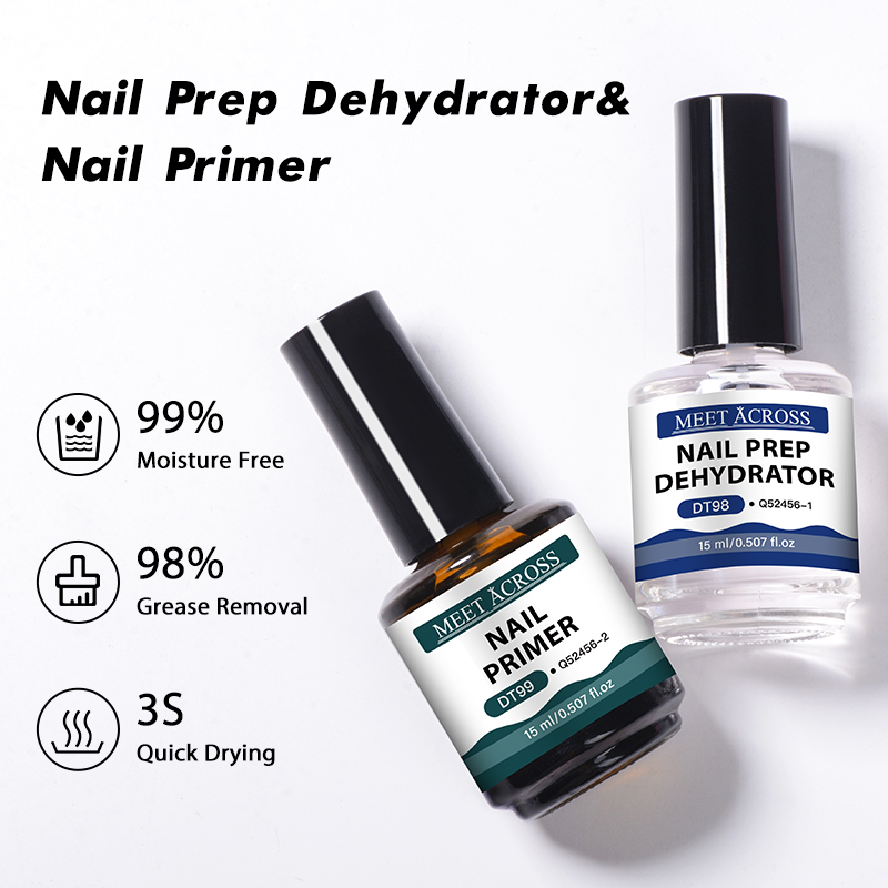 Nail Dehydrator Primer - 2PCS 15ml Nail Primer Nail Prep