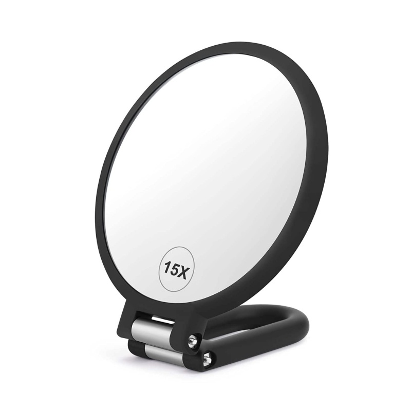 Beauty Makeup Desk - Magnifying Handheld Mirror Double Sided, 1
