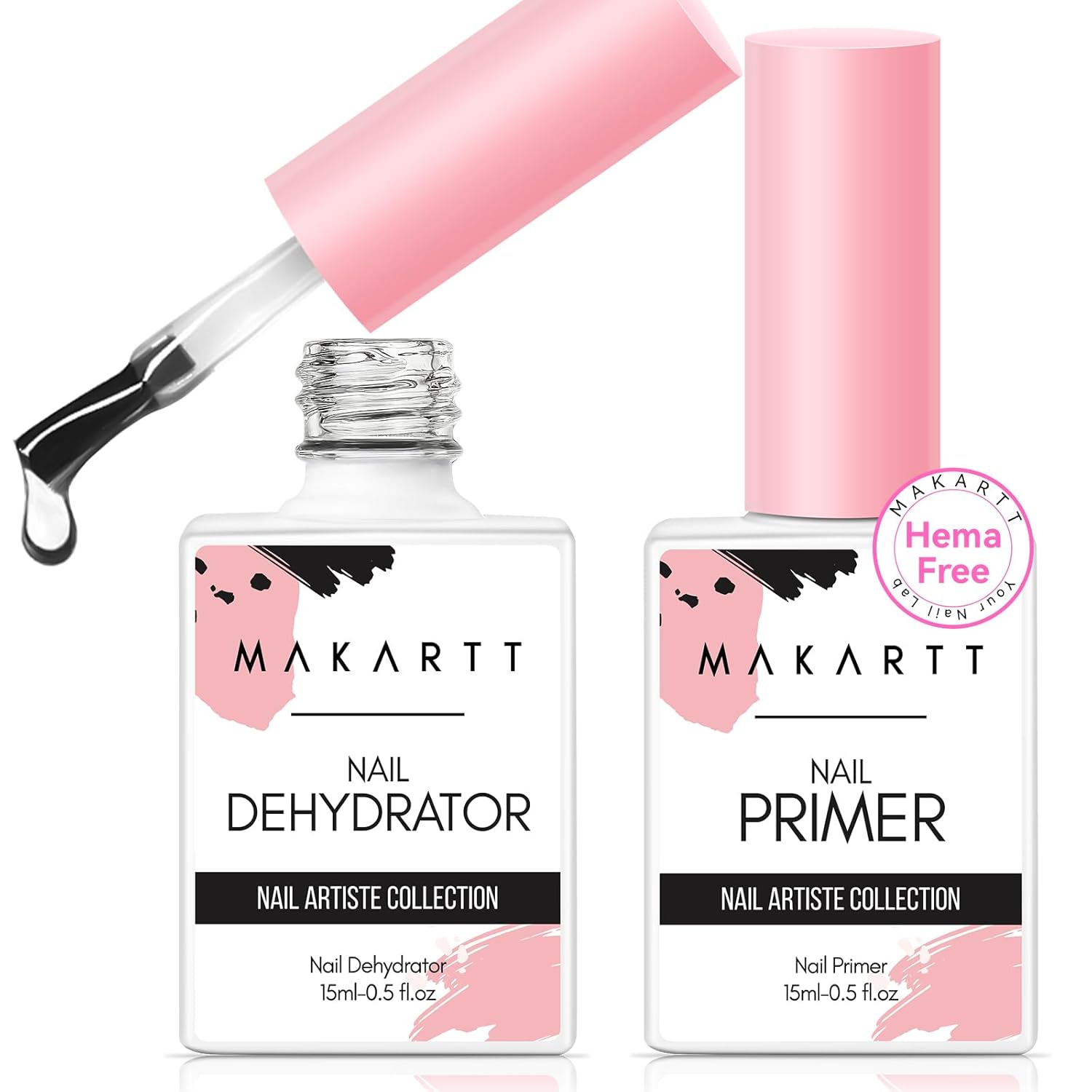 Nail Dehydrator Primer - 2Pcs Acid Free Natural Nail Prep