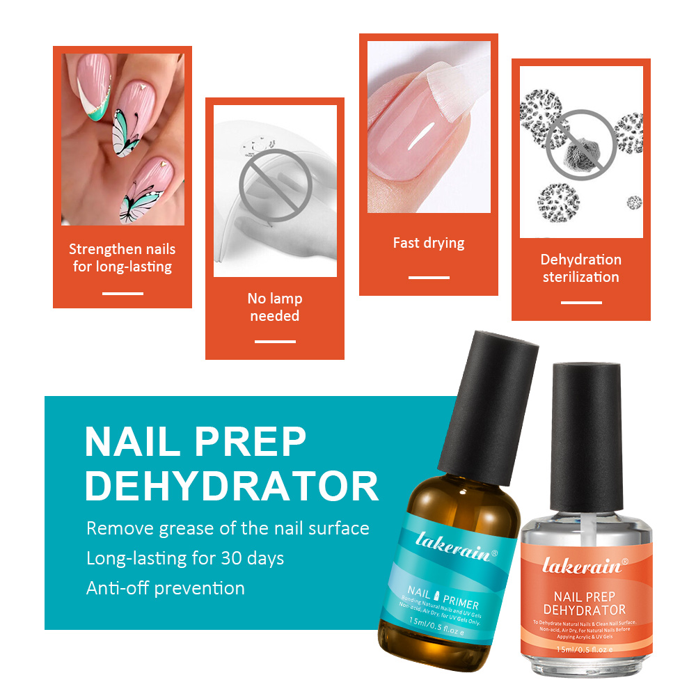 2Pcs 15ml Nail Prep Dehydrator - Nail Dehydrator Primer recension och pris