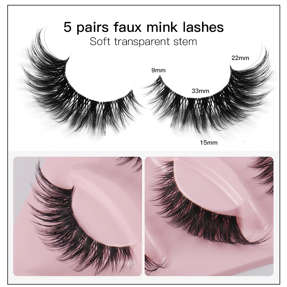 Cat Eye 5 Pairs 3D Natural Fal - Beauty Makeup Looks recension och pris