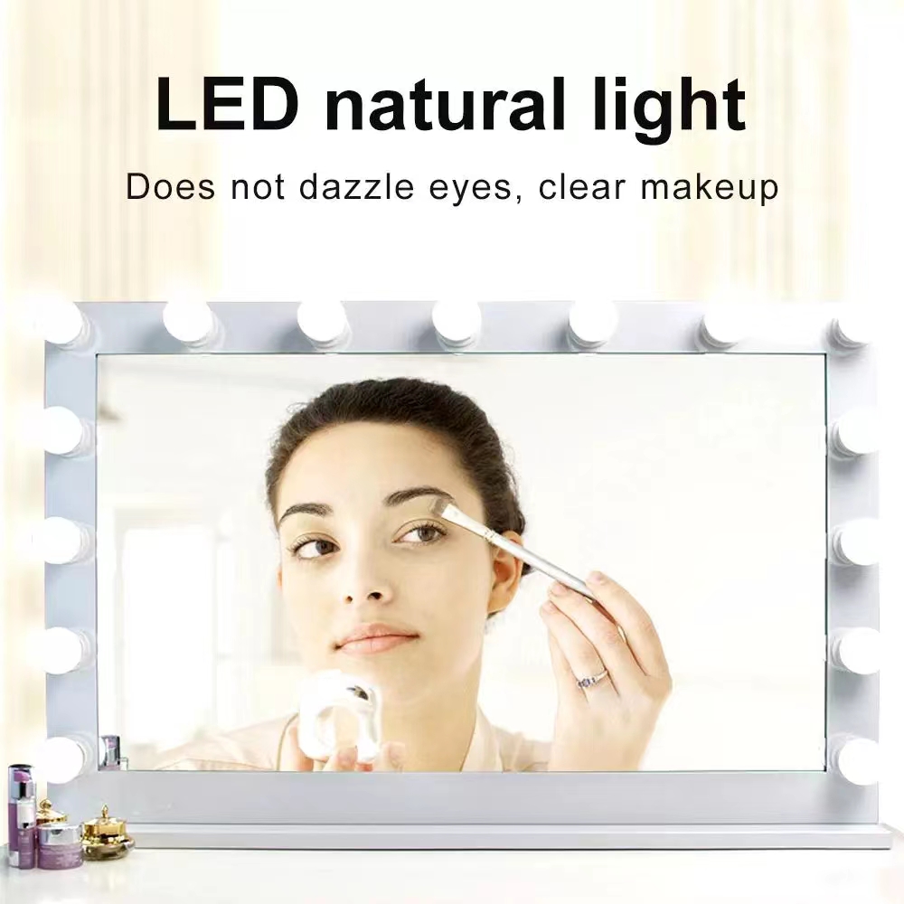 LED Light Paste Mirror Makeup  - Beauty Makeup Desk recension och pris