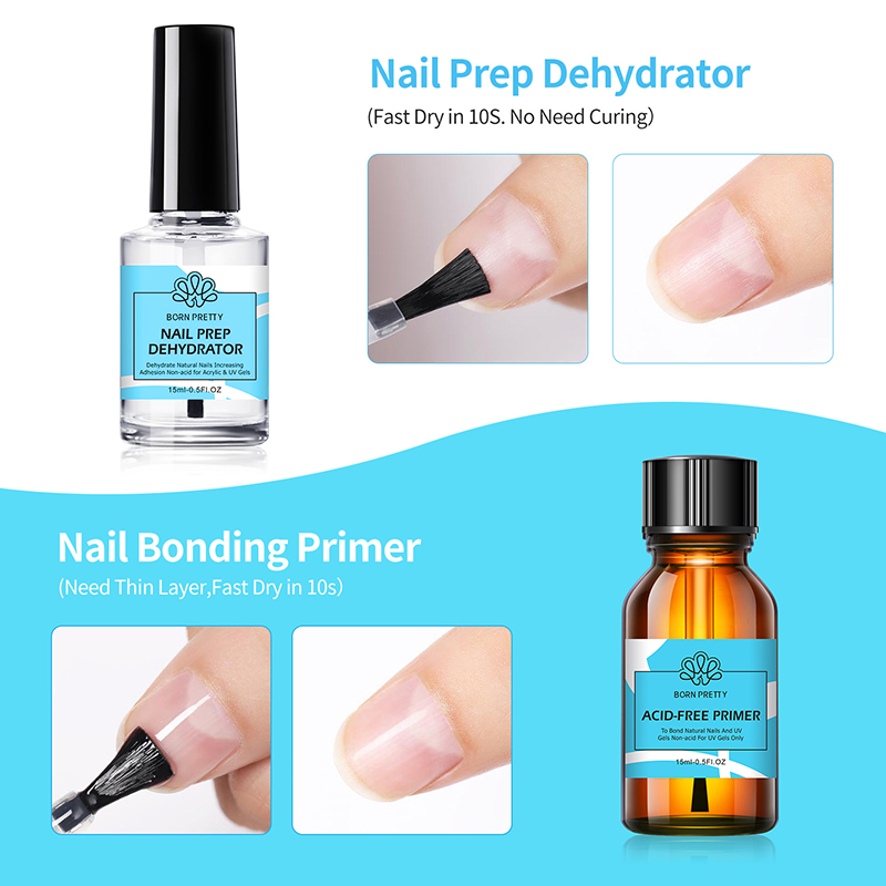 BORN PRETTY 2pc 15ml Nail Prim - Nail Dehydrator Primer recension och pris