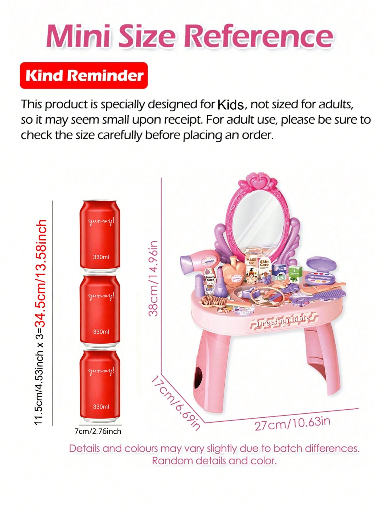 Kids Princess Vanity Dressing  - Beauty Makeup Desk recension och pris