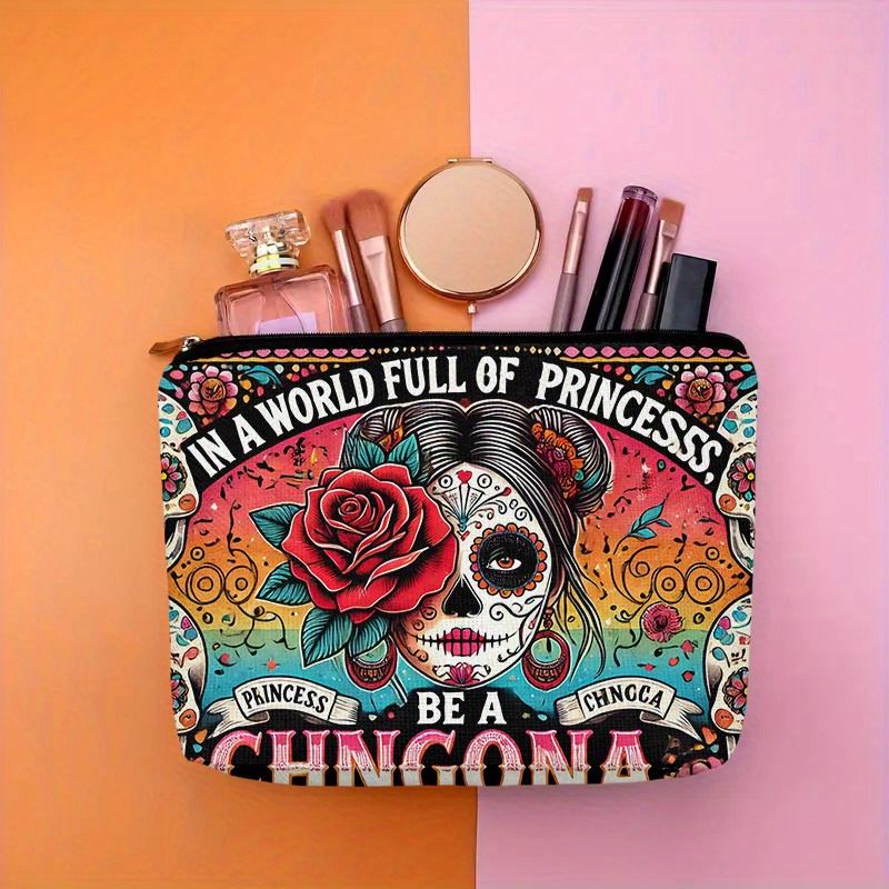 A Flower and skull cosmetic ba - Beauty Makeup Women recension och pris