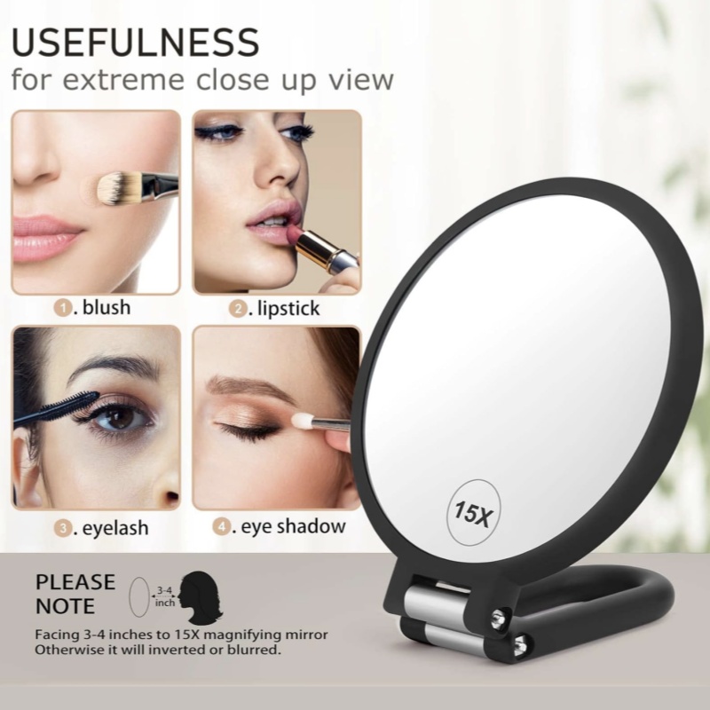 Magnifying Handheld Mirror Dou - Beauty Makeup Desk recension och pris