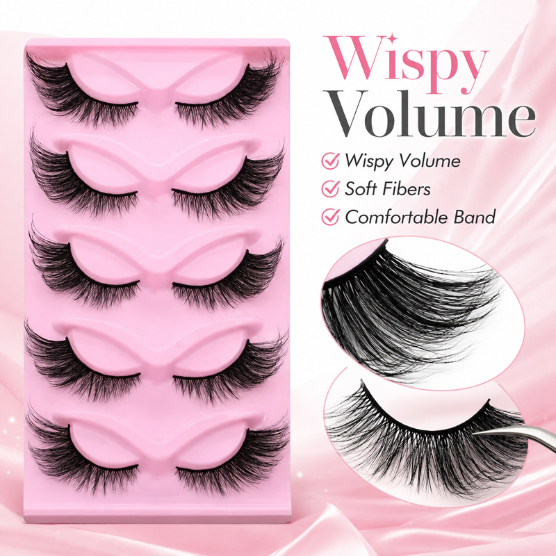 5 Pairs 2 Styles Wispy False E - Beauty Makeup Looks recension och pris