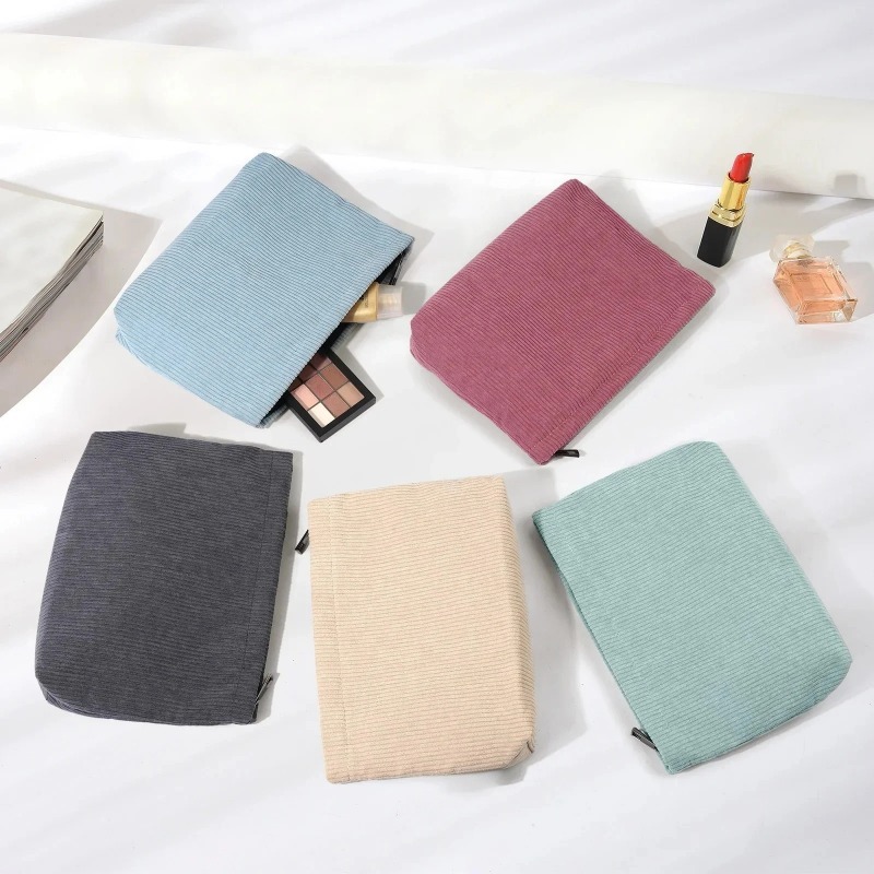 Corduroy Travel Cosmetic Bag P - Beauty Makeup Women recension och pris